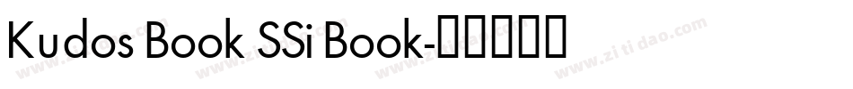 Kudos Book SSi Book字体转换